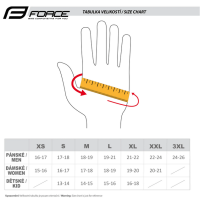 Rukavice FORCE FINE, crno-crvena XL