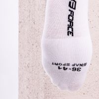 Čarape FORCE SNAP SPORT, bele S-M/36-41