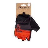 Rukavice FORCE FINE, crno-crvena L