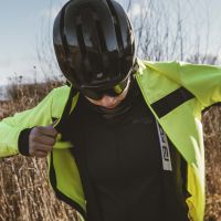 Jakna FORCE FROST softshell zimska, fluo-crna S