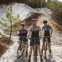 Dres FORCE LIFE kratki rukav, crna-plava-narandžasta S