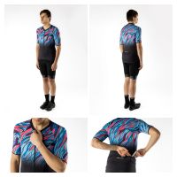 Dres FORCE LIFE kratki rukav, crna-plava-roze XL