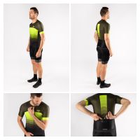 Dres FORCE ASCENT UNI kratki rukav, zeleno-fluo M