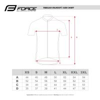 Dres FORCE POINTS  kratki rukav, crna-bela XS