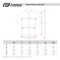 Dres FORCE DASH kratki rukav, crna-bela XS