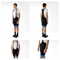 Letnje biciklističke FORCE STRIPE sa uloškom, crna-plava XXL