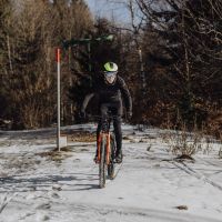 Zimske WINDSTOPER biciklističke FORCE BRIGHT bez uloška, crna XS