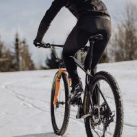 Zimske WINDSTOPER biciklističke FORCE BRIGHT bez uloška, crna XS