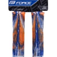 Gripovi FORCE BMX160 guma, belo-plava-narandž., u pakovanju