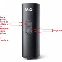 *Prednje svetlo SNOP 1200,crna,USB