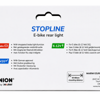 ZADNJE SVETLO UNION® ZA E-BIKE Stopline, na kartici