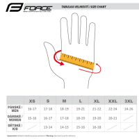 Rukavice FORCE FINE, crno-siva XL