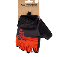 Rukavice FORCE FINE, crno-crvena XL