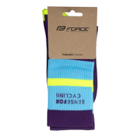 Čarape FORCE STRIPE duže, ljubičaste L-XL/42-46