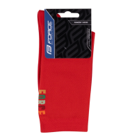 Čarape FORCE COLOUR duže, crvene L-XL/42-46