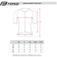 Dres FORCE SCRIPT kratki rukav, bordo, XL