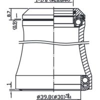 ŠOLJA VOLANA TAPER INTEGRISANA 1 1/8''-1 1/2'' black