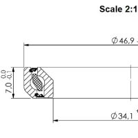 LEŽAJ VILJUŠKE CB-755 34,1x46,9x7 45°/45°(Cannondale, Cube, Kuota)