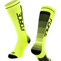 Čarape FORCE COMPRESS, fluo-crne L-XL / 42-47