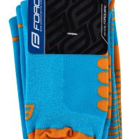 Čarape FORCE COMPRESS, plavo-narandžaste S-M / 36-41