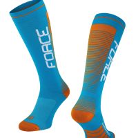 Čarape FORCE COMPRESS, plavo-narandžaste S-M / 36-41