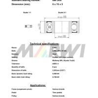 LEŽAJ SUSPENZIJE,PEDALE I ROLNICE CB-022 696 6x15x5(Time)