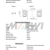 LEŽAJ NABLE,SUSPENZIJE I ROLNICE CB-040 688 8x16x5(American classic)