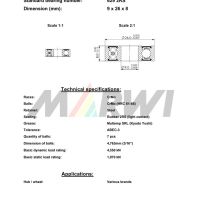LEŽAJ NABLE CB-058 629 9x26x8