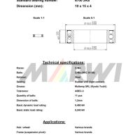 LEŽAJ SUSPENZIJE I NABLE CB-060 6700 10x15x4