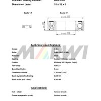 LEŽAJ SUSPENZIJE I NABLE CB-061 6800 10x19x5