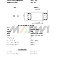LEŽAJ SUSPENZIJE I NABLE CB-062 63800 10x19x7