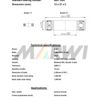 LEŽAJ SUSPENZIJE I NABLE CB-071 6801 12x21x5