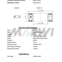 LEŽAJ NABLE CB-072 63801 12x21x7