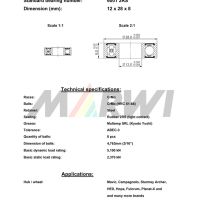 LEŽAJ SUSPENZIJE I NABLE CB-075 6001 12x28x8(Mavic, Campagnolo, Sturmey Archer, HED, Hope, Fulcrum, Planet-X)
