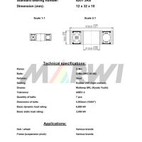 LEŽAJ SUSPENZIJE I NABLE CB-078 6201 12x32x10