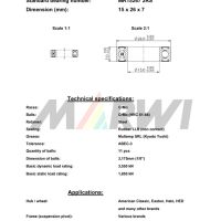 LEŽAJ SUSPENZIJE I NABLE CB-083 MR15267 15x26x7(American Classic, Easton, Halo, HED)