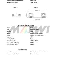 LEŽAJ SUSPENZIJE I NABLE CB-086 6002 15x32x9(Hope, Stans)
