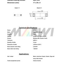 LEŽAJ SUSPENZIJE I NABLE CB-101 6803 17x26x5(Mavic, American Classic, Easton, Zipp)