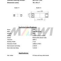 LEŽAJ NABLE CB-110 MR18307 18x30x7(DT Swiss)