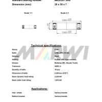 LEŽAJ SREDNJEG POGONA I NABLE CB-131 MR20307 20x30x7