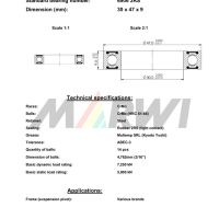 LEŽAJ SUSPENZIJE CB-214 6906 30x47x9