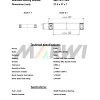 LEŽAJ SREDNJEG POGONA I NABLE CB-190 MR27537 27,5x37x7(SRAM)