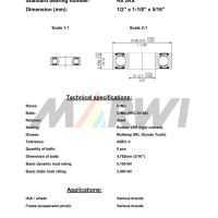 LEŽAJ SUSPENZIJE I NABLE CB-200 R8 1/2