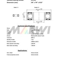 LEŽAJ SUSPENZIJE I NABLE CB-053 R6 3/8