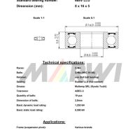 LEŽAJ SUSPENZIJE CB-420 688 8x16x5