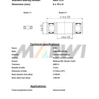 LEŽAJ SUSPENZIJE CB-423 698 8x19x6