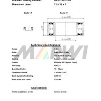 LEŽAJ SUSPENZIJE CB-620 DR11197V 11x19x7