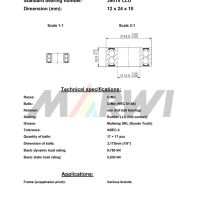 LEŽAJ SUSPENZIJE CB-630 3901V 12x24x10