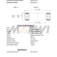 LEŽAJ SUSPENZIJE CB-635 3802V 15x24x7