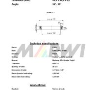 LEŽAJ VILJUŠKE CB-778 40,0x51,8x8 36°/45°